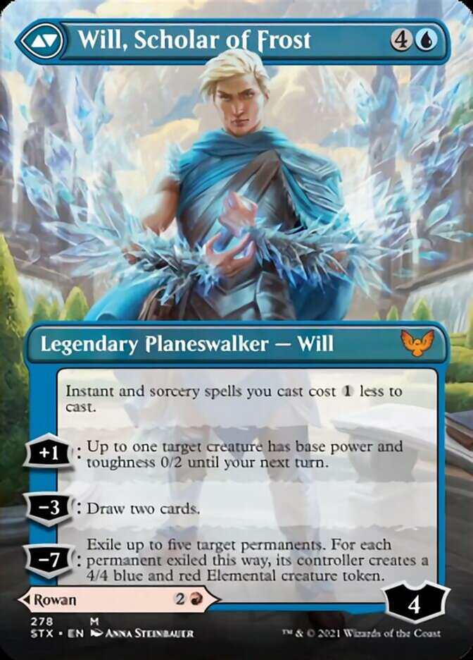 Rowan, Scholar of Sparks // Will, Scholar of Frost (Borderless) [Strixhaven: School of Mages] | Total Play