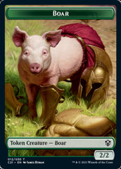 Hydra // Boar Double-Sided Token [Commander 2021 Tokens] | Total Play