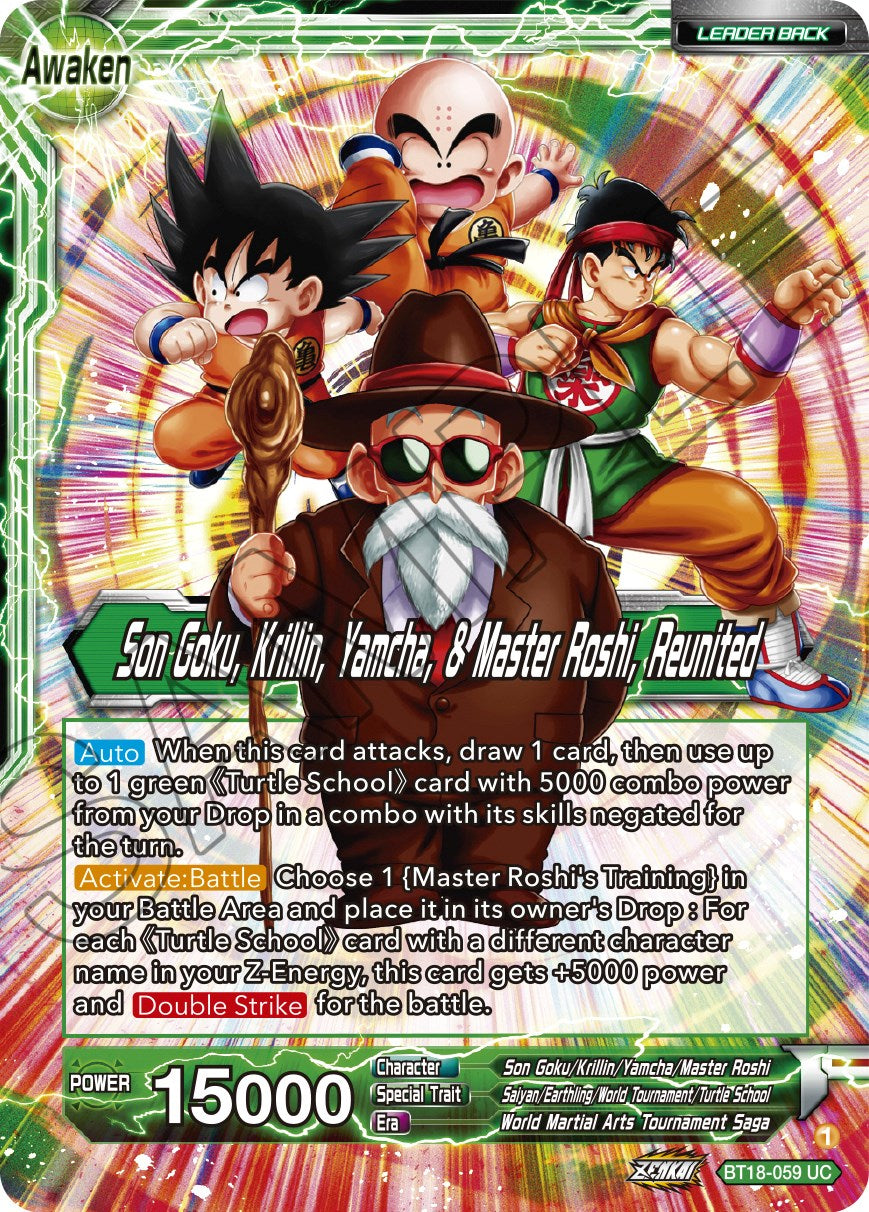 Master Roshi // Son Goku, Krillin, Yamcha, & Master Roshi, Reunited (BT18-059) [Dawn of the Z-Legends] | Total Play