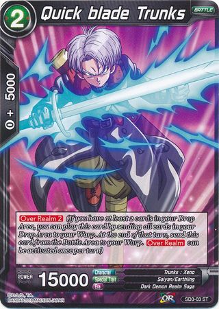 Quick blade Trunks (Starter Deck - The Dark Invasion) (SD3-03) [Cross Worlds] | Total Play