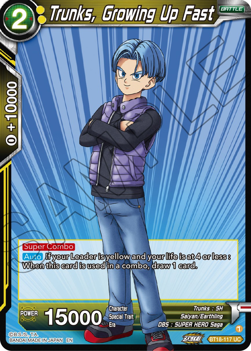 Trunks, Growing Up Fast (BT18-117) [Dawn of the Z-Legends] | Total Play