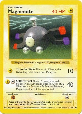 Magnemite (53/102) [Base Set Shadowless Unlimited] | Total Play