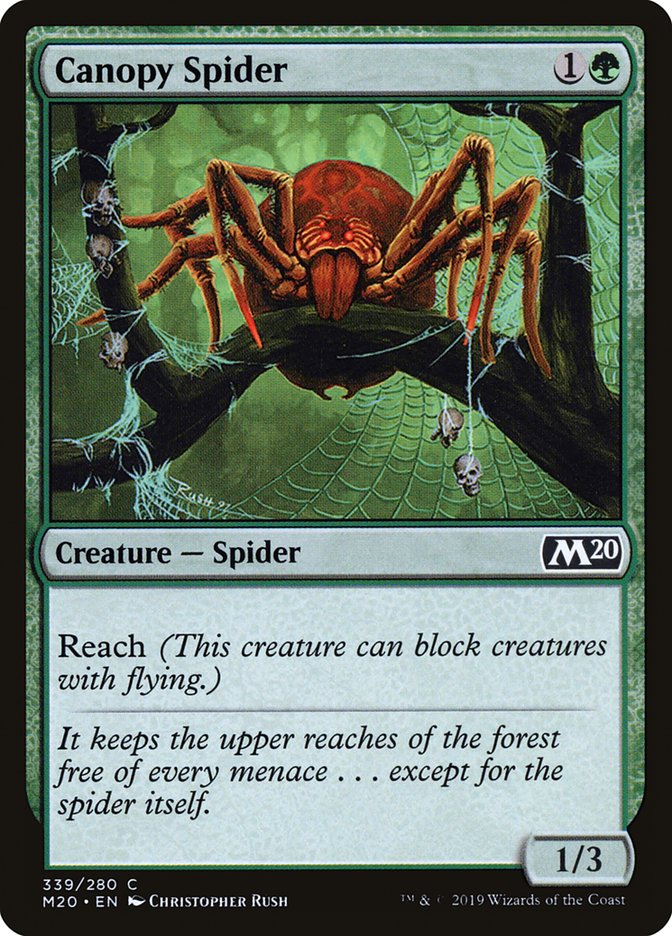 Canopy Spider [Core Set 2020] | Total Play