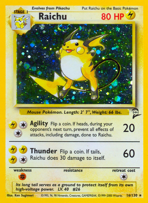 Raichu (16/130) [Base Set 2] | Total Play