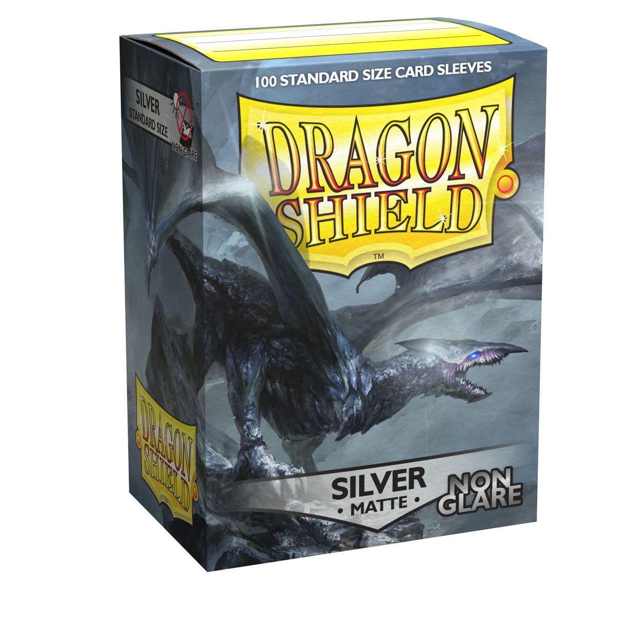 Dragon Shield: Standard 100ct Sleeves - Silver (Non-Glare Matte) | Total Play