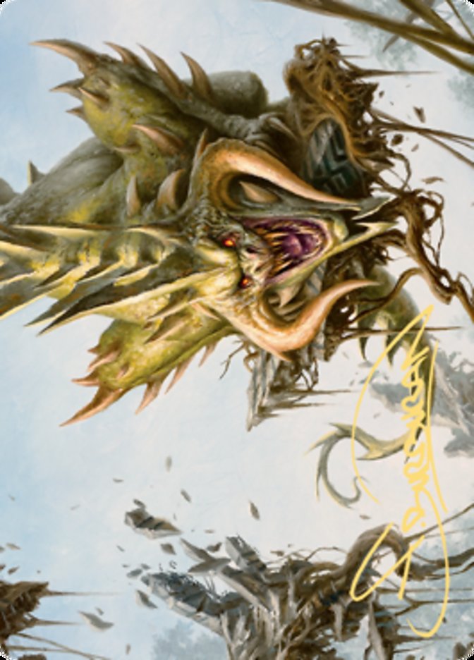 Canopy Baloth Art Card (Gold-Stamped Signature) [Zendikar Rising Art Series] | Total Play