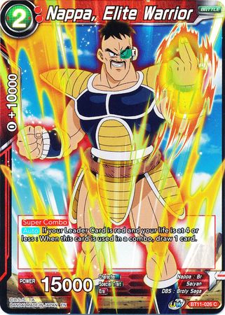 Nappa, Elite Warrior (BT11-026) [Vermilion Bloodline 2nd Edition] | Total Play