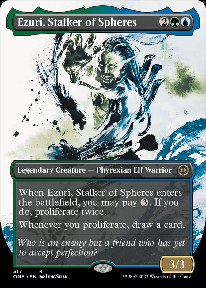 Ezuri, Stalker of Spheres (Borderless Ichor) [Phyrexia: All Will Be One] | Total Play