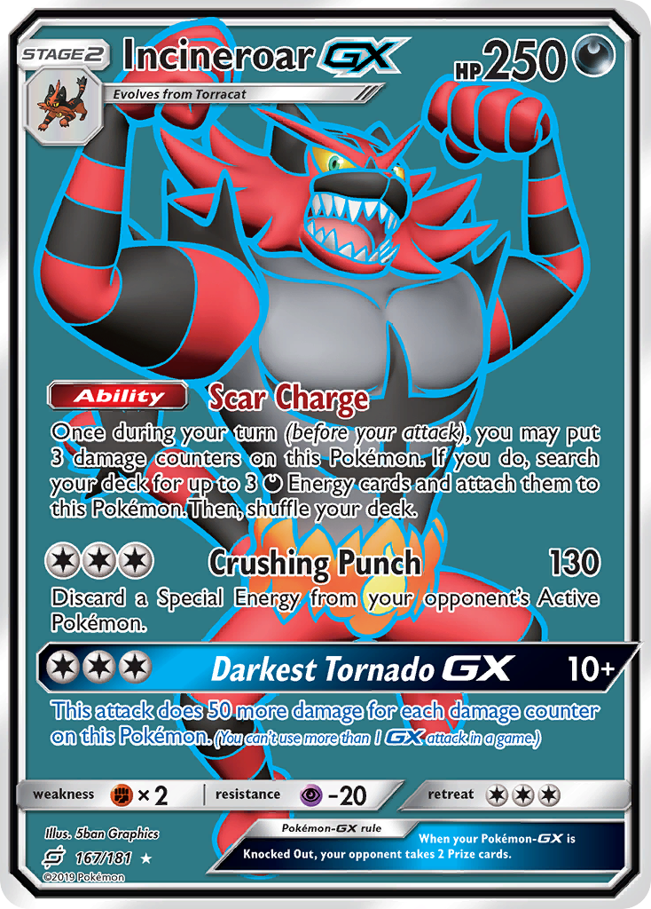 Incineroar GX (167/181) [Sun & Moon: Team Up] | Total Play