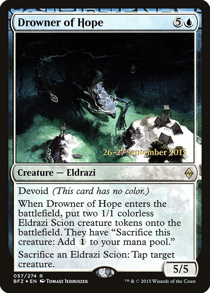 Drowner of Hope [Battle for Zendikar Prerelease Promos] | Total Play