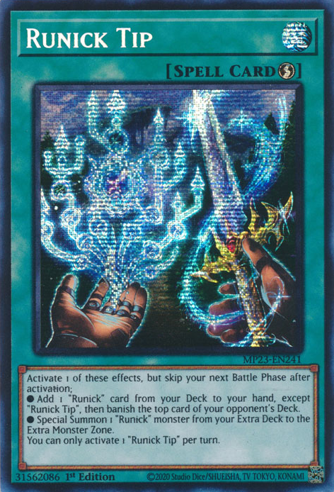 Runick Tip [MP23-EN241] Prismatic Secret Rare | Total Play