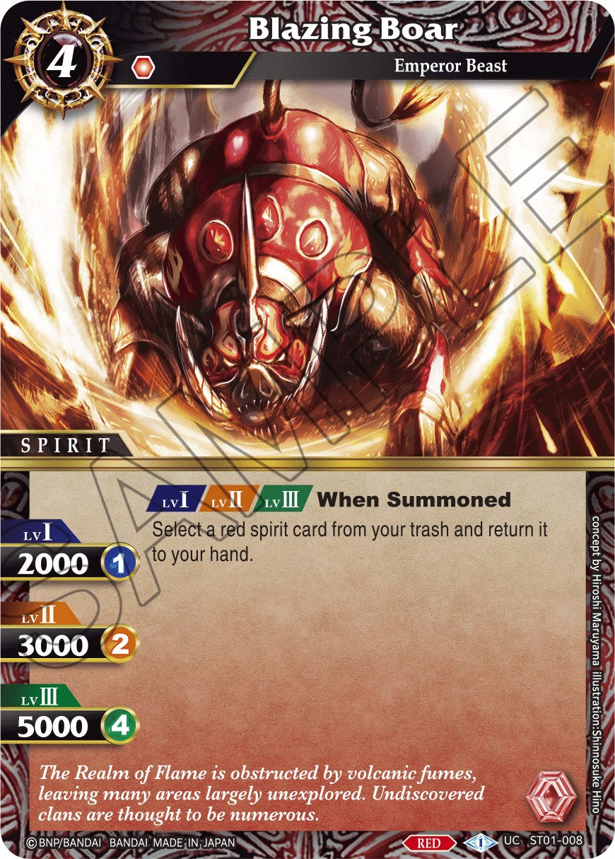 Blazing Boar (ST01-008) [Starter Deck 01: Dragon Onslaught] | Total Play
