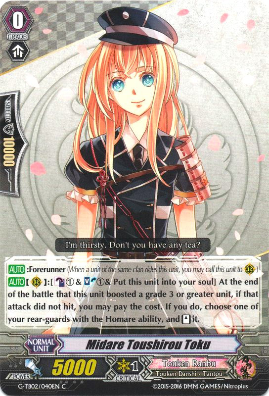 Midare Toushirou Toku (G-TB02/040EN) [Touken Ranbu: ONLINE] | Total Play