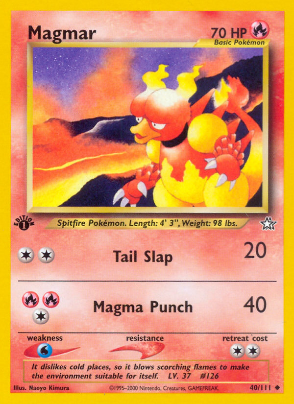 Magmar (40/111) [Neo Genesis 1st Edition] | Total Play