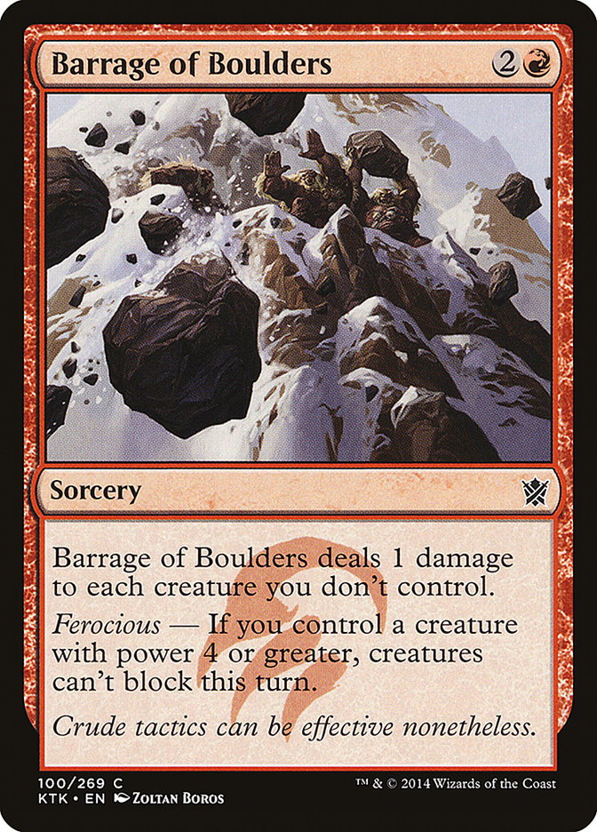 Barrage of Boulders [Khans of Tarkir] | Total Play