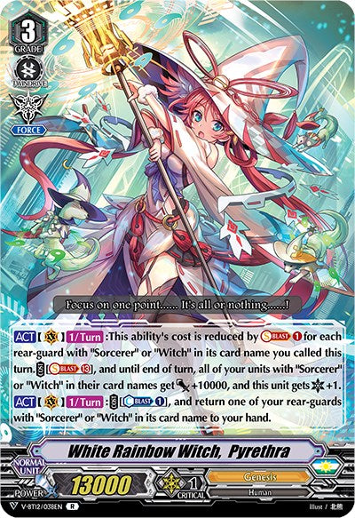 White Rainbow Witch, Pyrethra (V-BT12/038EN) [Divine Lightning Radiance] | Total Play