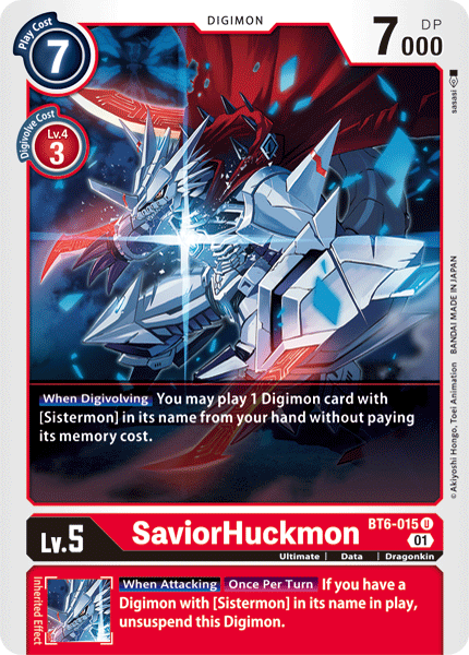 SaviorHuckmon [BT6-015] [Double Diamond] | Total Play