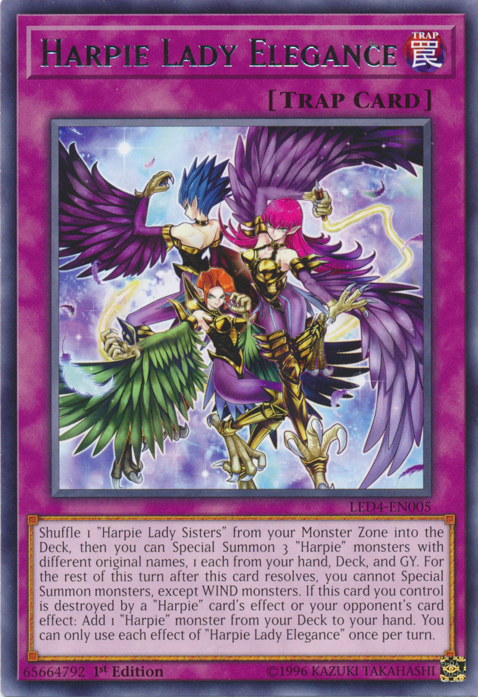 Harpie Lady Elegance [LED4-EN005] Rare | Total Play