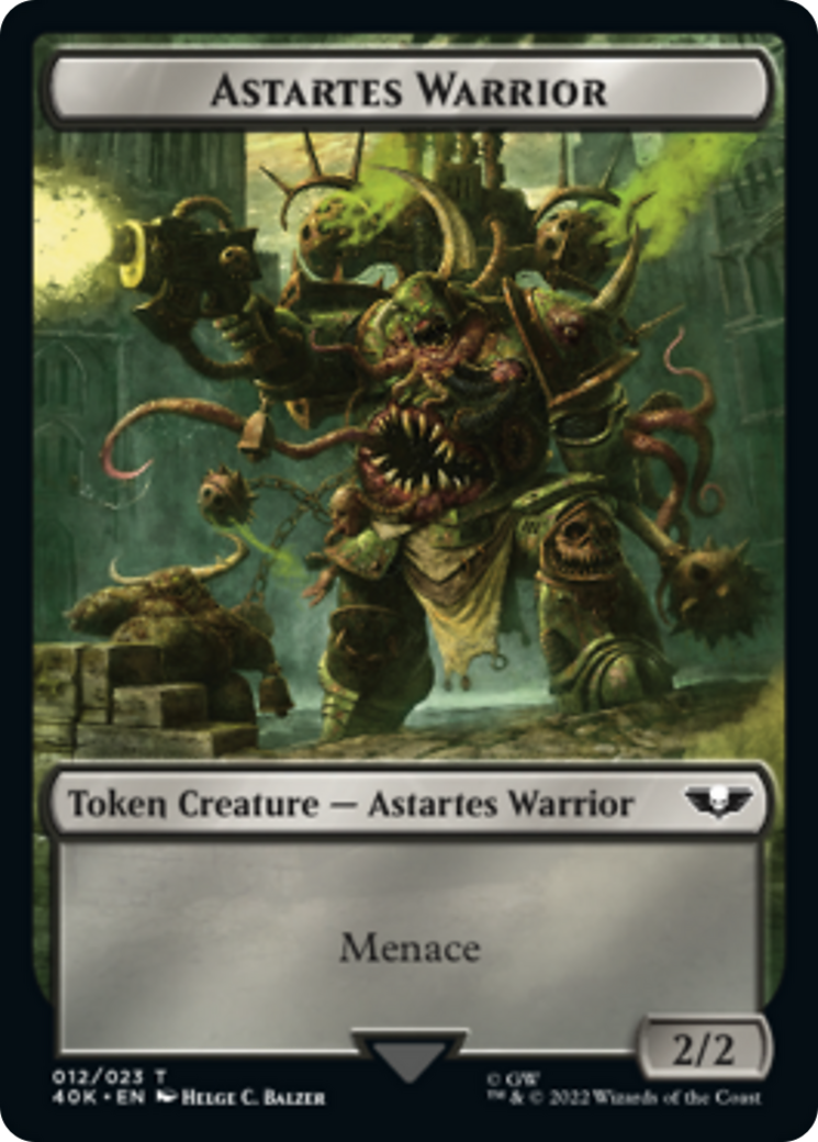Astartes Warrior // Plaguebearer of Nurgle Double-Sided Token [Warhammer 40,000 Tokens] | Total Play