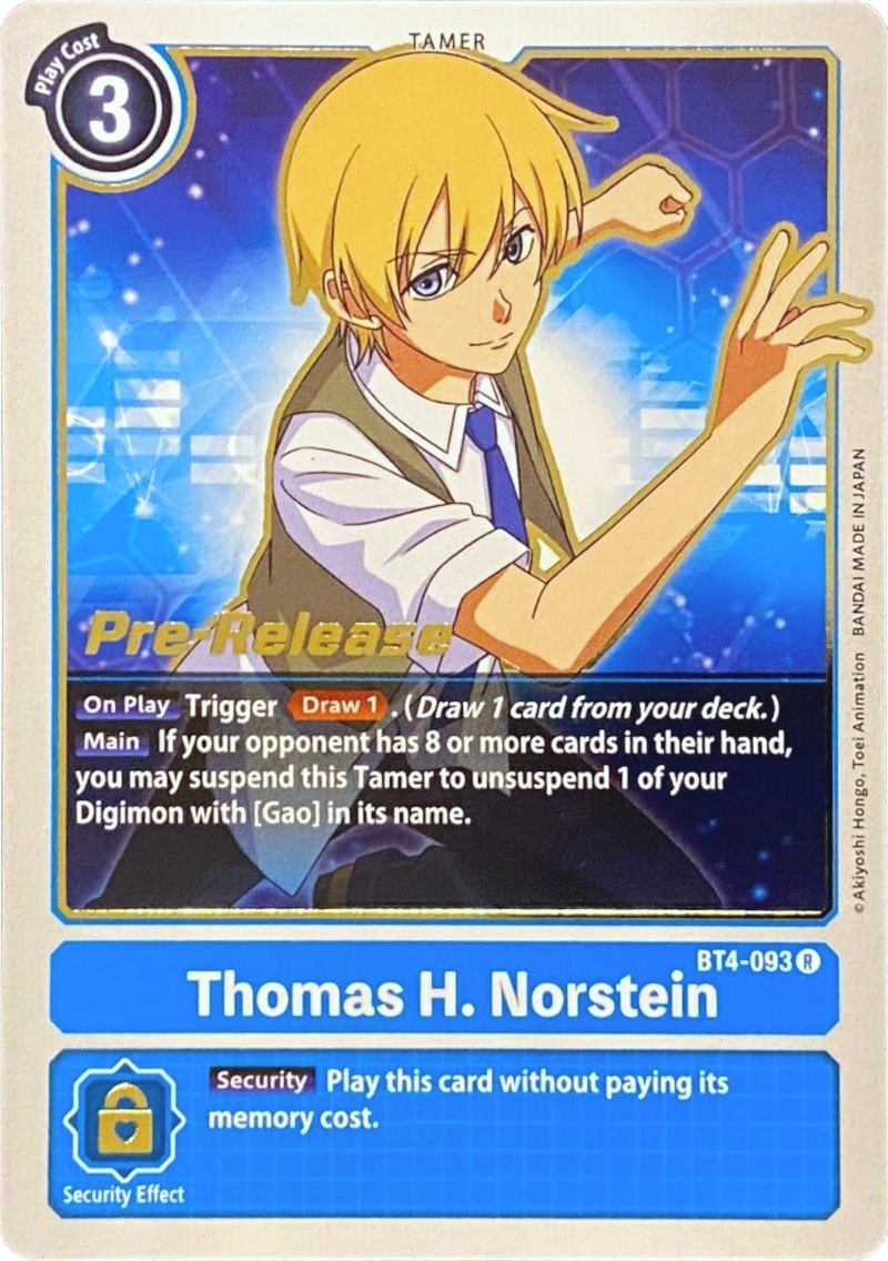 Thomas H. Norstein [BT4-093] [Great Legend Pre-Release Promos] | Total Play