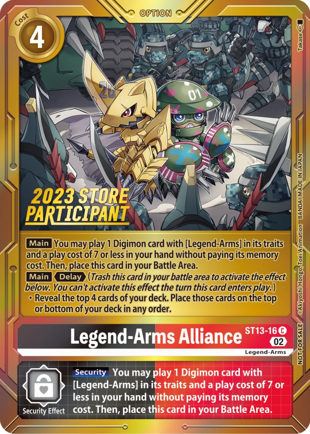 Legend-Arms Alliance [ST13-16] (2023 Store Participant) [Starter Deck: Ragnaloardmon Promos] | Total Play