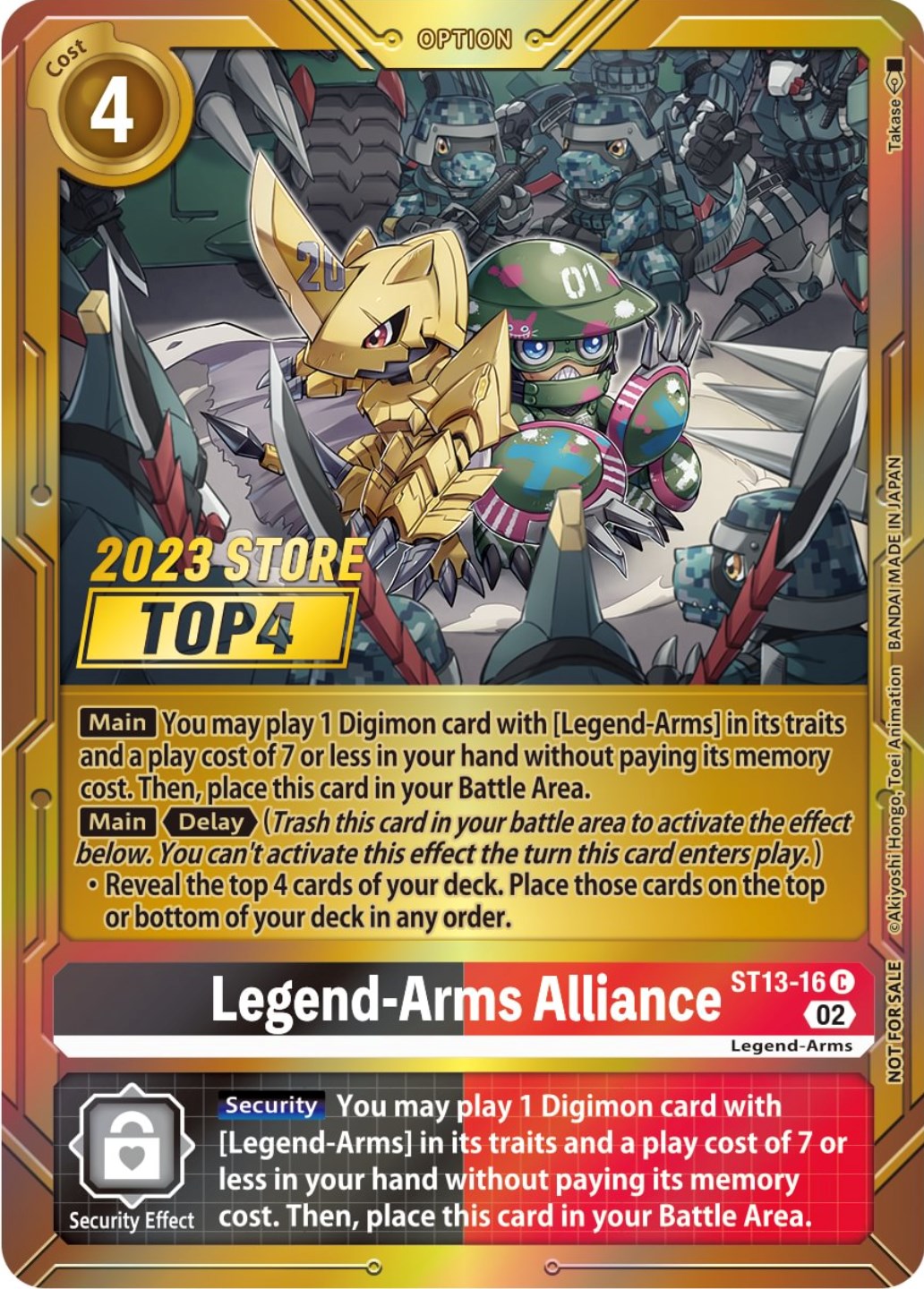 Legend-Arms Alliance [ST13-16] (2023 Store Top 4) [Starter Deck: Ragnaloardmon Promos] | Total Play