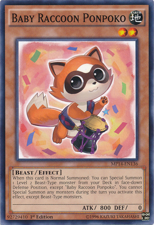 Baby Raccoon Ponpoko [MP14-EN136] Common | Total Play