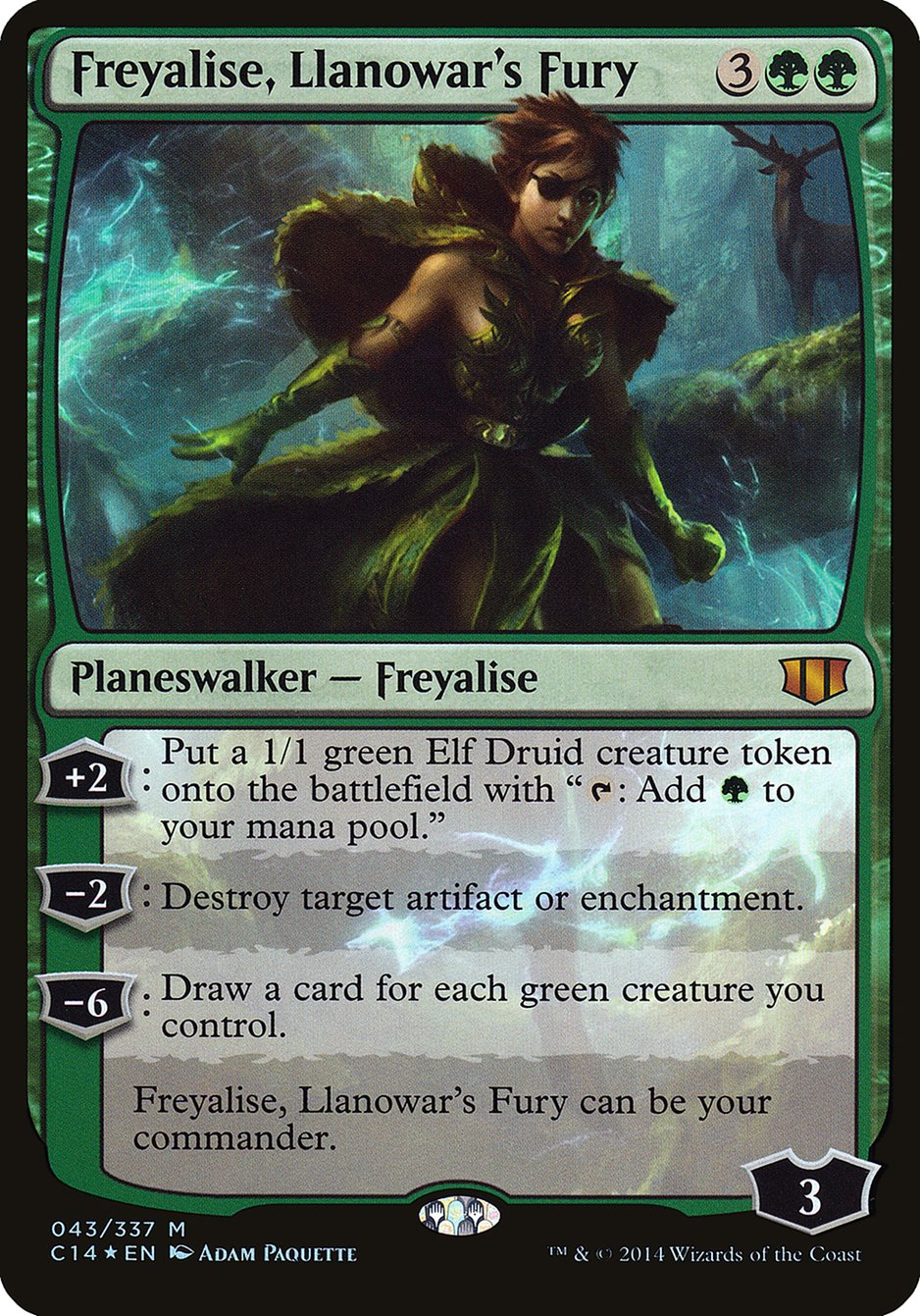 Freyalise, Llanowar's Fury (Oversized) [Commander 2014 Oversized] | Total Play