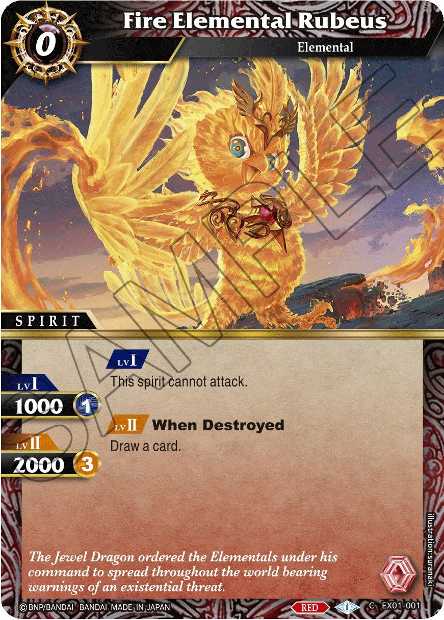 Fire Elemental Rubeus (EX01-001) [Expansion Set 01: Elemental Spark] | Total Play