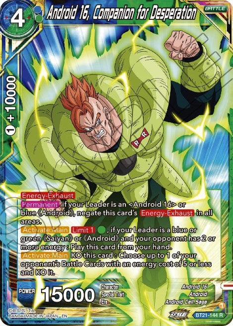 Android 16, Companion for Desperation (BT21-144) [Wild Resurgence] | Total Play