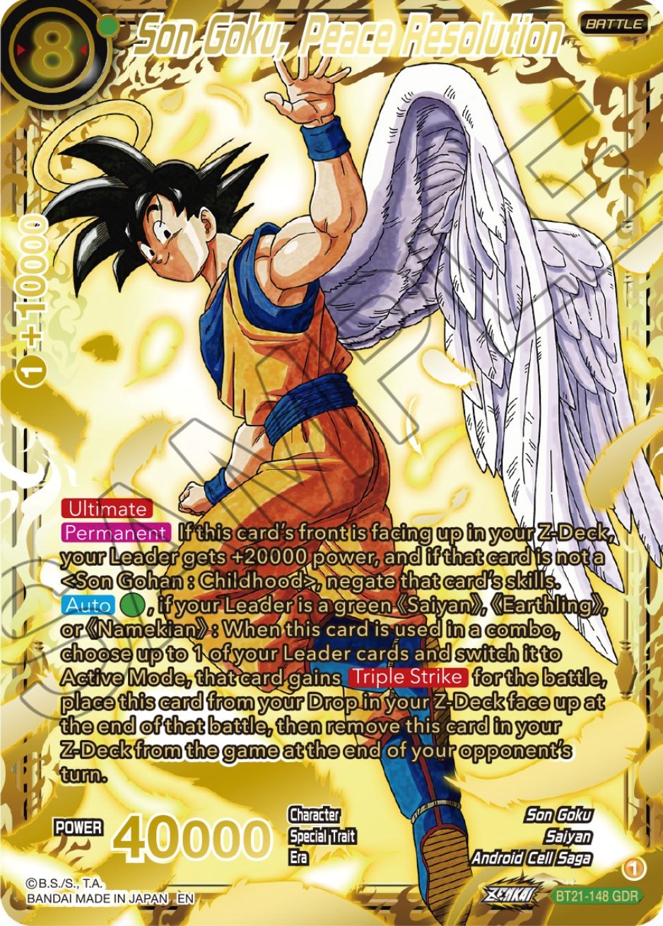 Son Goku, Peace Resolution (God Rare) (BT21-148) [Wild Resurgence] | Total Play