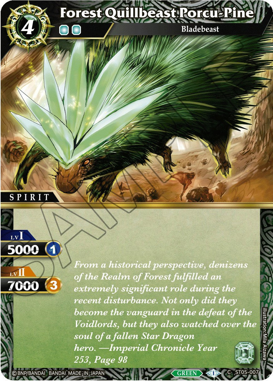 Forest Quillbeast Porcu-Pine (ST05-007) [Starter Deck 05: Verdant Wings] | Total Play