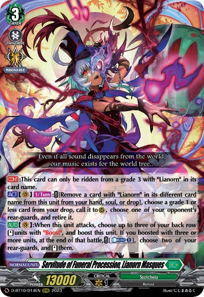 Servitude of Funeral Procession, Lianorn Masques (D-BT10/014EN) [Dragon Masquerade] | Total Play