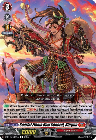 Scarlet Flame Bow General, Stirgna (D-BT10/059EN) [Dragon Masquerade] | Total Play