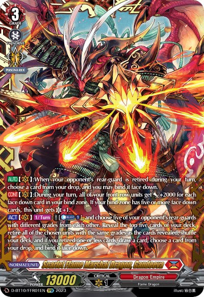 Scarlet Flame Marshal Dragon, Gandeeva (D-BT10/FFR01EN) [Dragon Masquerade] | Total Play