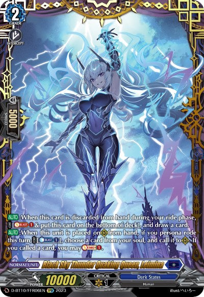 Black Sky Thunder Quaking Queen, Leimina (D-BT10/FFR06EN) [Dragon Masquerade] | Total Play