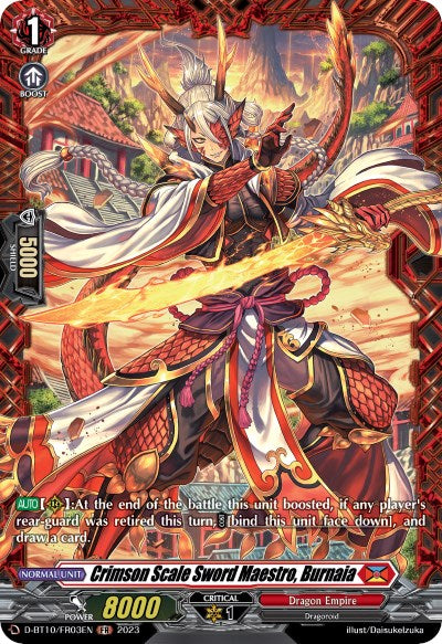 Crimson Scale Sword Maestro, Burnaia (D-BT10/FR03EN) [Dragon Masquerade] | Total Play