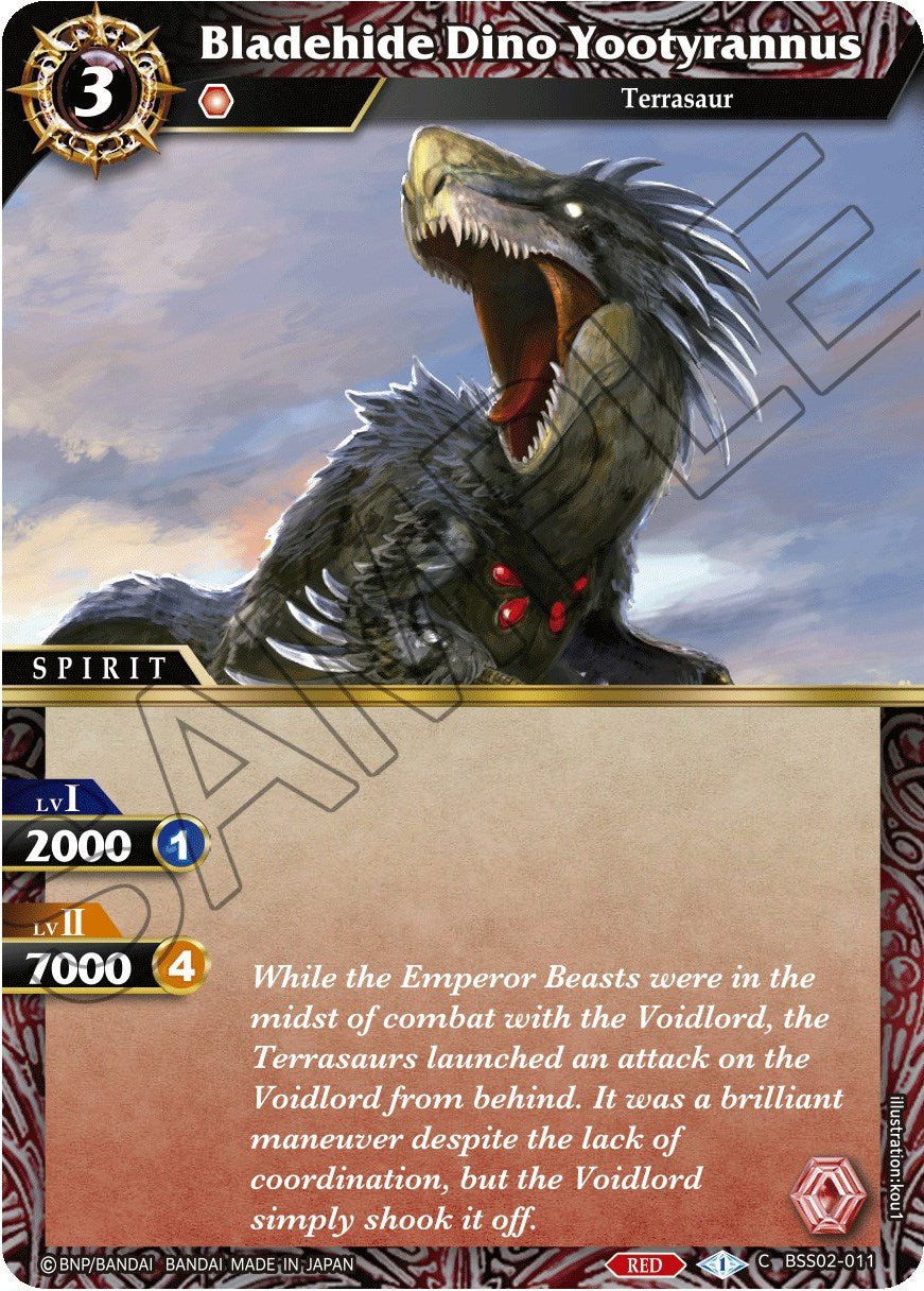 Bladehide Dino Yootyrannus (BSS02-011) [False Gods] | Total Play