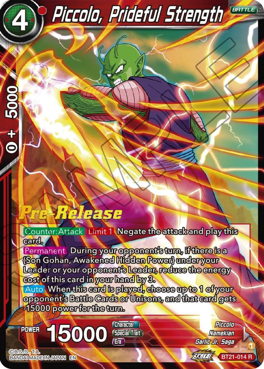 Piccolo, Prideful Strength (BT21-014) [Wild Resurgence Pre-Release Cards] | Total Play