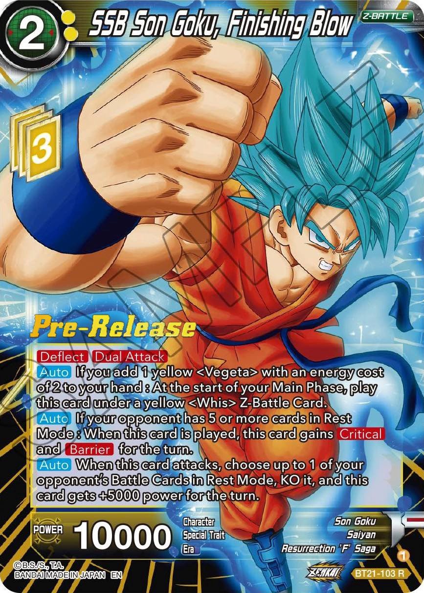 SSB Son Goku, Finishing Blow (BT21-103) [Wild Resurgence Pre-Release Cards] | Total Play