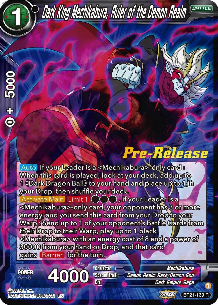 Dark King Mechikabura, Ruler of the Demon Realm (BT21-139) [Wild Resurgence Pre-Release Cards] | Total Play