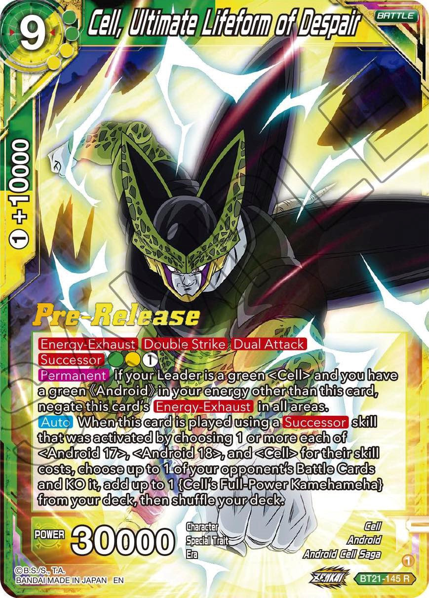 Cell, Ultimate Lifeform of Despair (BT21-145) [Wild Resurgence Pre-Release Cards] | Total Play