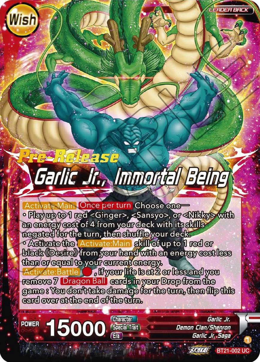 Garlic Jr. // Garlic Jr., Immortal Being (BT21-002) [Wild Resurgence Pre-Release Cards] | Total Play