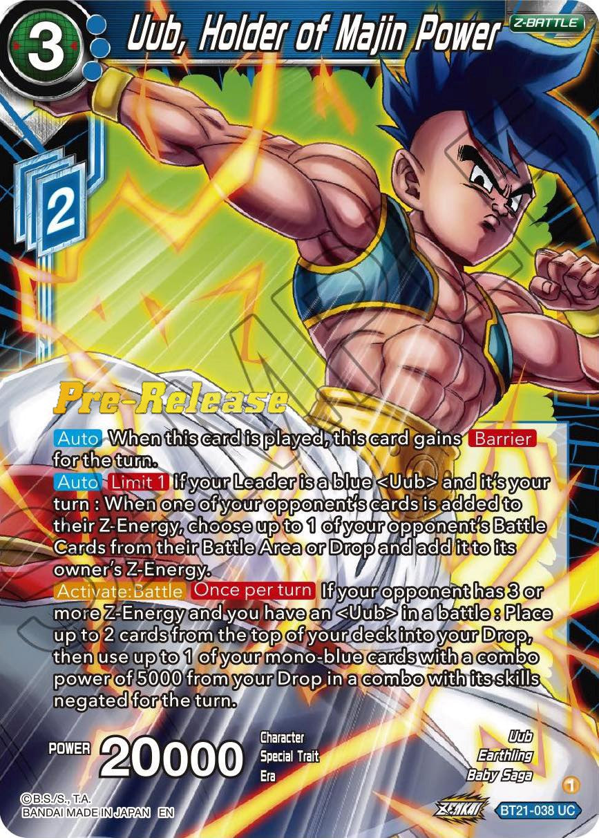 Uub, Holder of Majin Power (BT21-038) [Wild Resurgence Pre-Release Cards] | Total Play