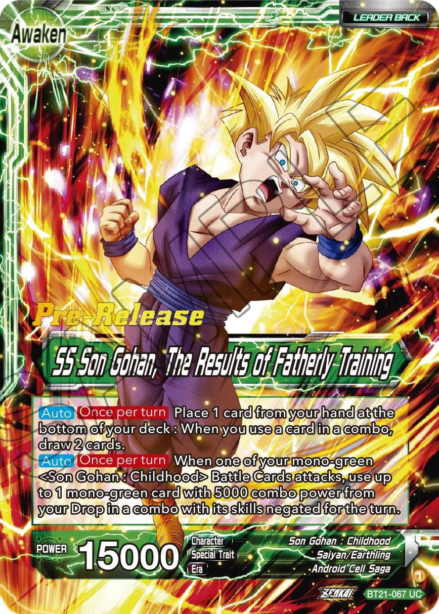 Son Gohan // SS Son Gohan, The Results of Fatherly Training (BT21-067) [Wild Resurgence Pre-Release Cards] | Total Play
