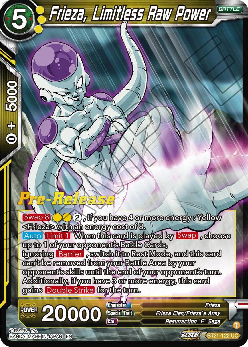 Frieza, Limitless Raw Power (BT21-122) [Wild Resurgence Pre-Release Cards] | Total Play