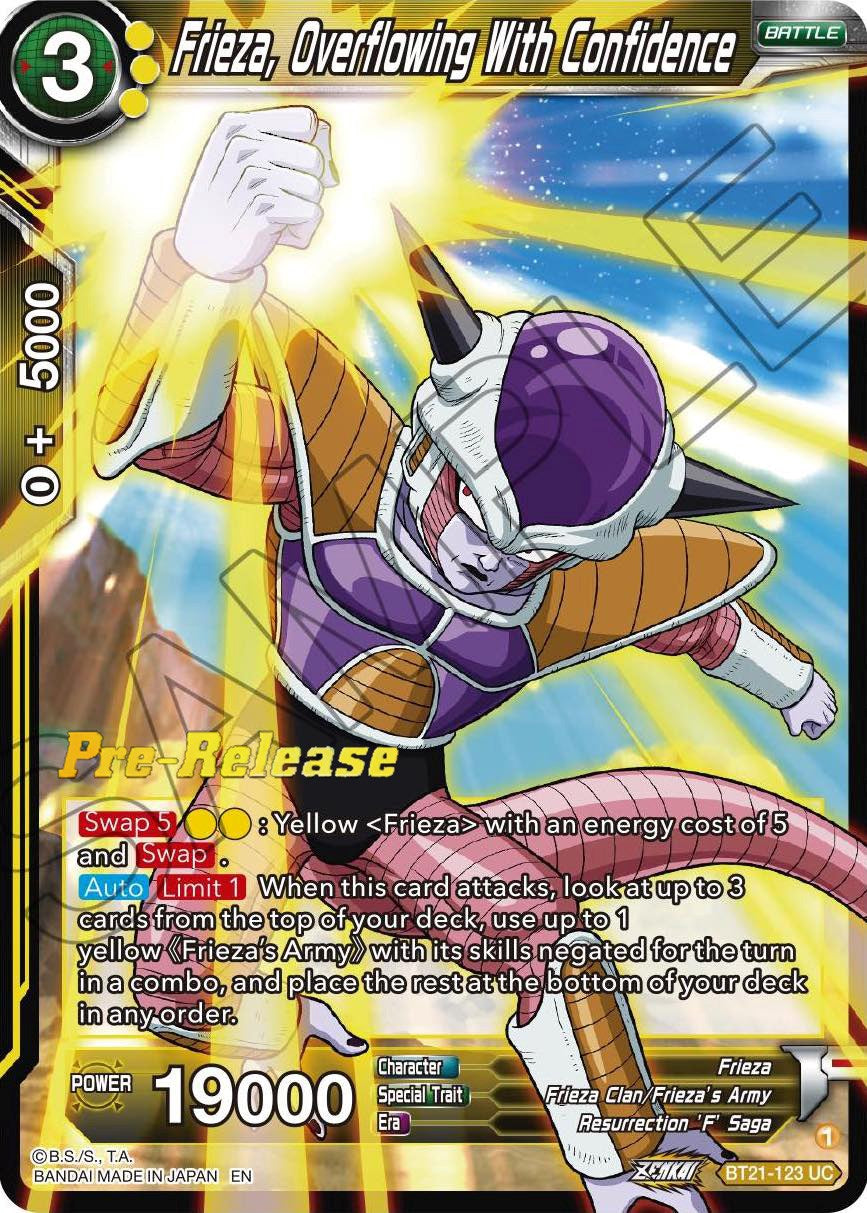 Frieza, Overflowing With Confidence (BT21-123) [Wild Resurgence Pre-Release Cards] | Total Play