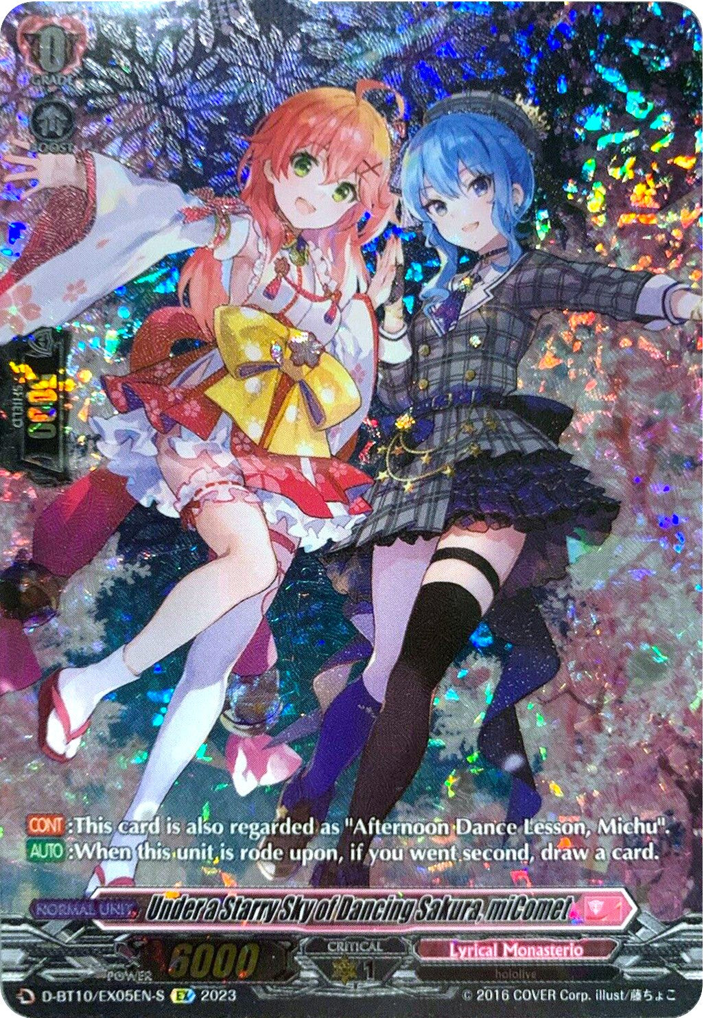 Under a Starry Sky of Dancing Sakura, miComet (Texture Foil) (D-BT10/EX05EN-S) [Dragon Masquerade] | Total Play