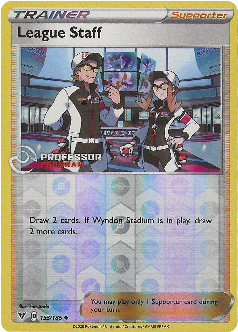League Staff (153/185) (Professor Program Promo) [Sword & Shield: Vivid Voltage] | Total Play