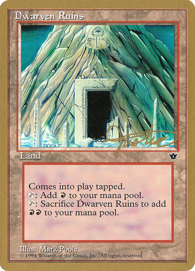 Dwarven Ruins (Mark Justice) [Pro Tour Collector Set] | Total Play